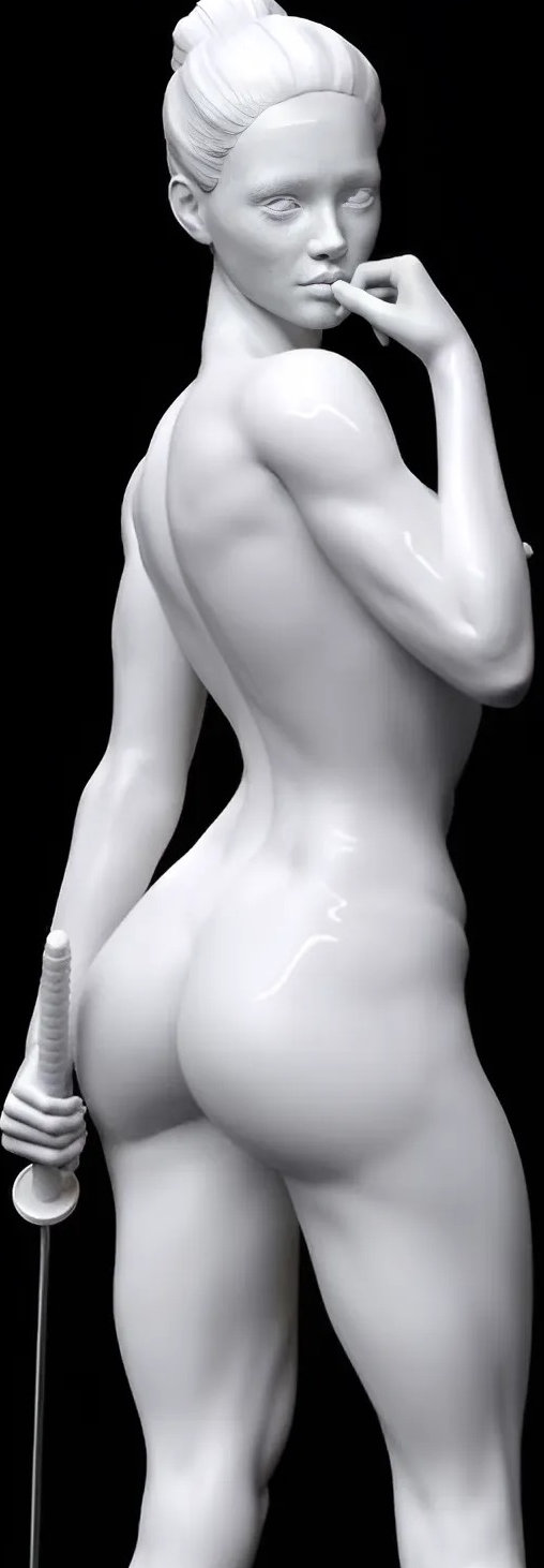 Enjoy in White: Beatrice, Statue von SPACEart