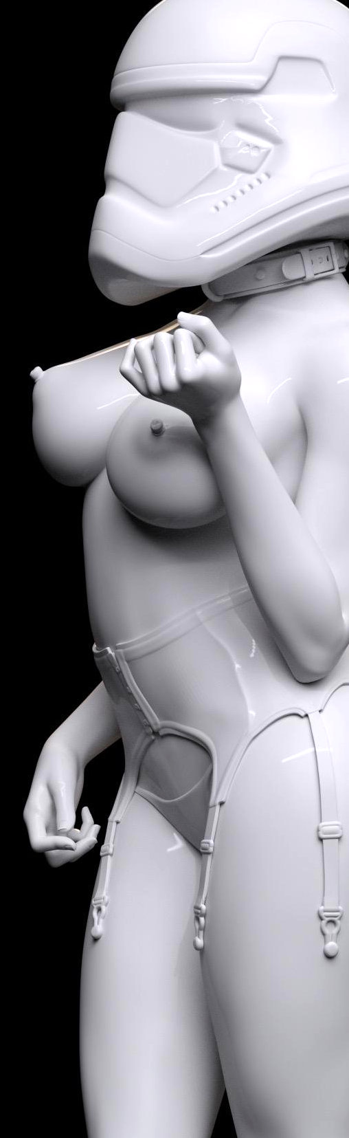 Enjoy in White: Star Girl, Statue von SPACEart