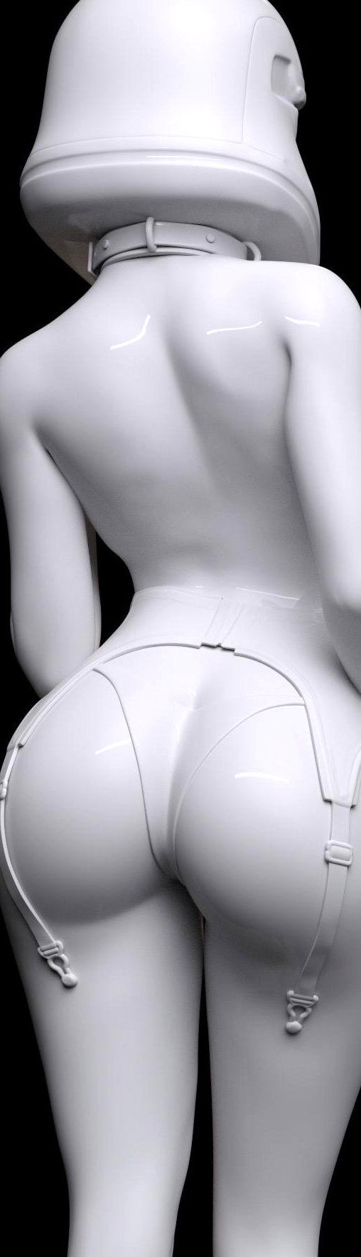 Enjoy in White: Star Girl, Statue von SPACEart