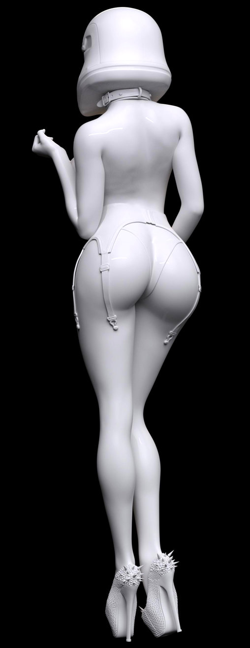 Enjoy in White: Star Girl, Statue von SPACEart