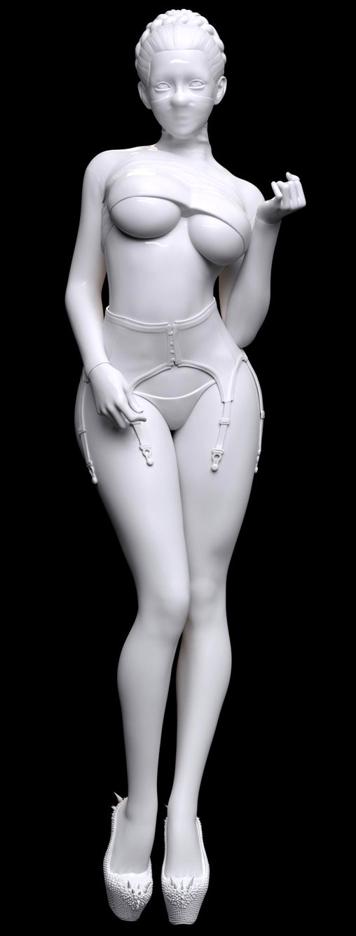 Enjoy in White: Mysterious Johanna, Statue von SPACEart