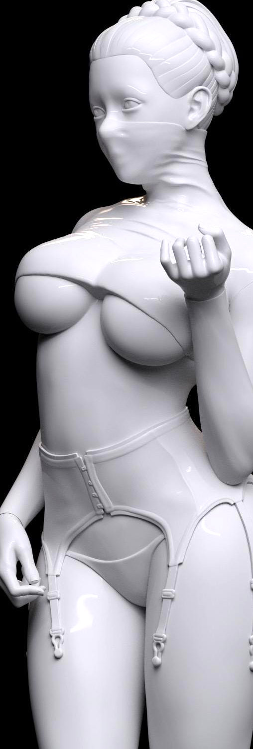 Enjoy in White: Mysterious Johanna, Statue von SPACEart