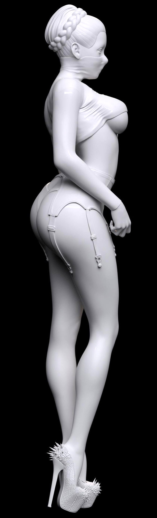 Enjoy in White: Mysterious Johanna, Statue von SPACEart