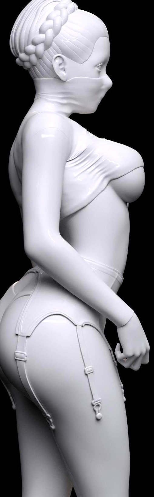Enjoy in White: Mysterious Johanna, Statue von SPACEart