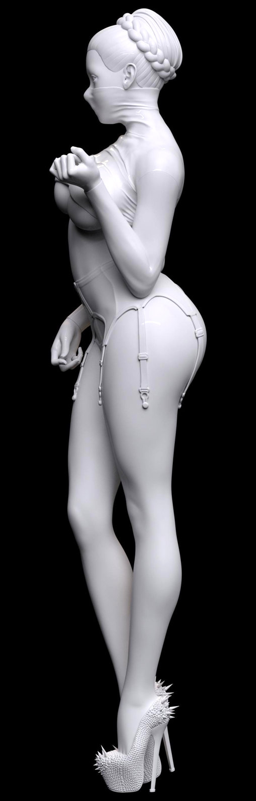 Enjoy in White: Mysterious Johanna, Statue von SPACEart
