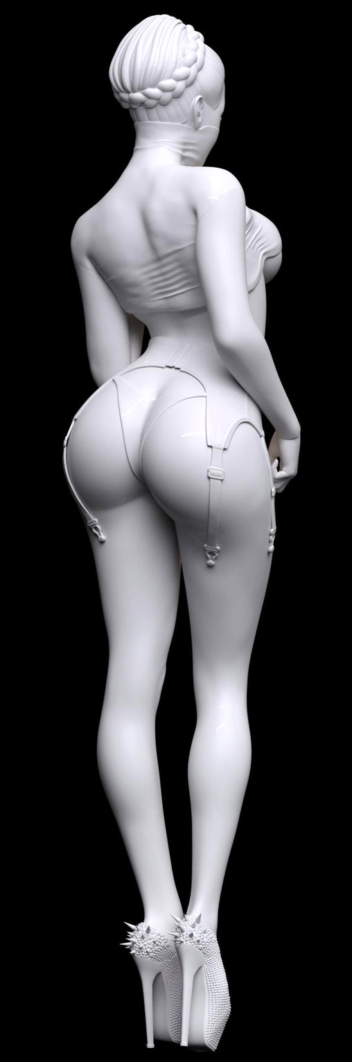 Enjoy in White: Mysterious Johanna, Statue von SPACEart
