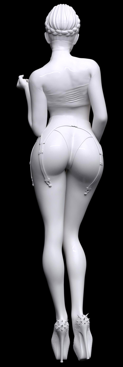 Enjoy in White: Mysterious Johanna, Statue von SPACEart