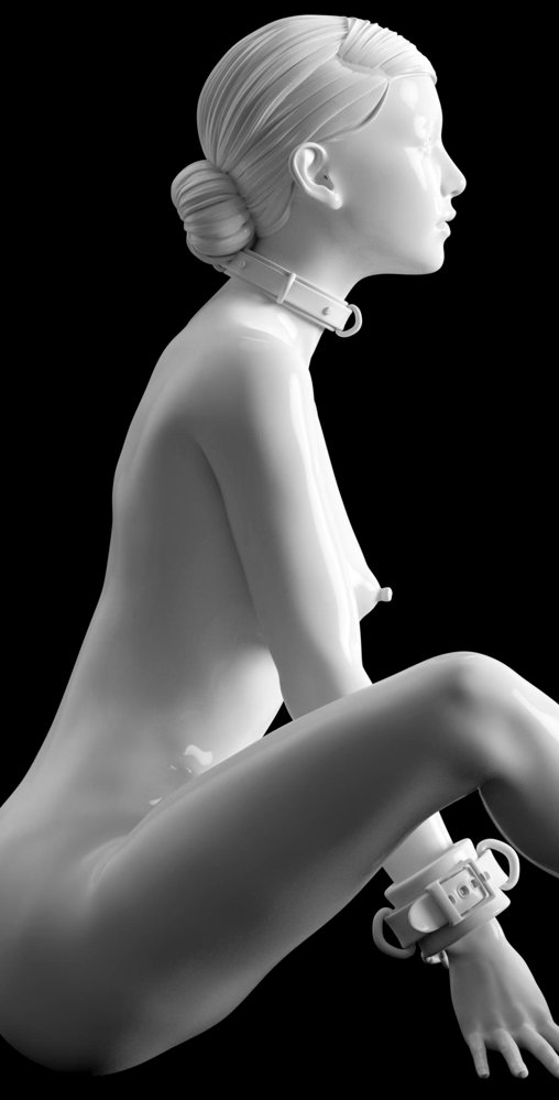 Enjoy in White: Dream in Chains, Statue von SPACEart