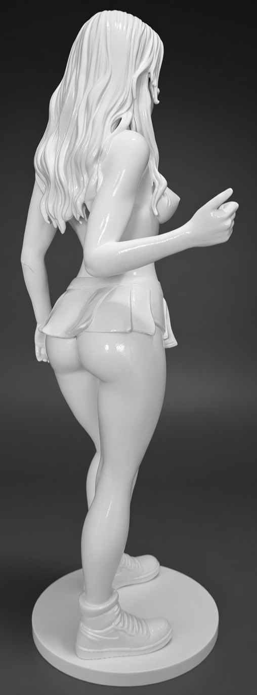 Enjoy in White: Superb Ellena, Statue von SPACEart