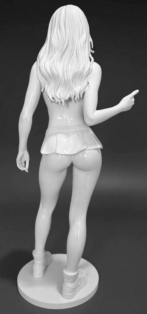 Enjoy in White: Superb Ellena, Statue von SPACEart