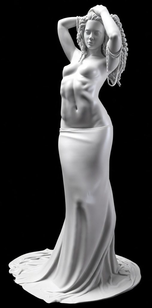 Enjoy in White: Dance of Dreams, Statue von SPACEart
