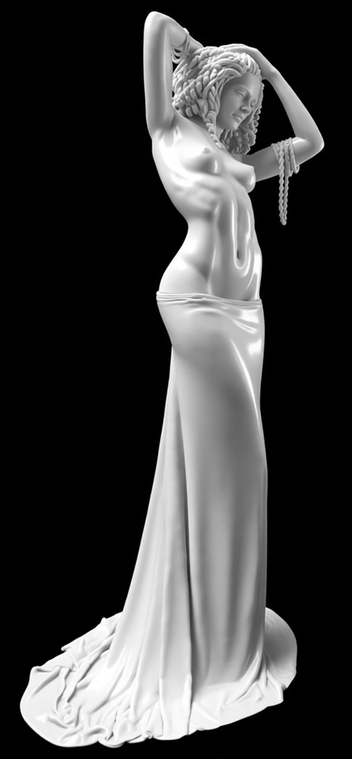 Enjoy in White: Dance of Dreams, Statue von SPACEart