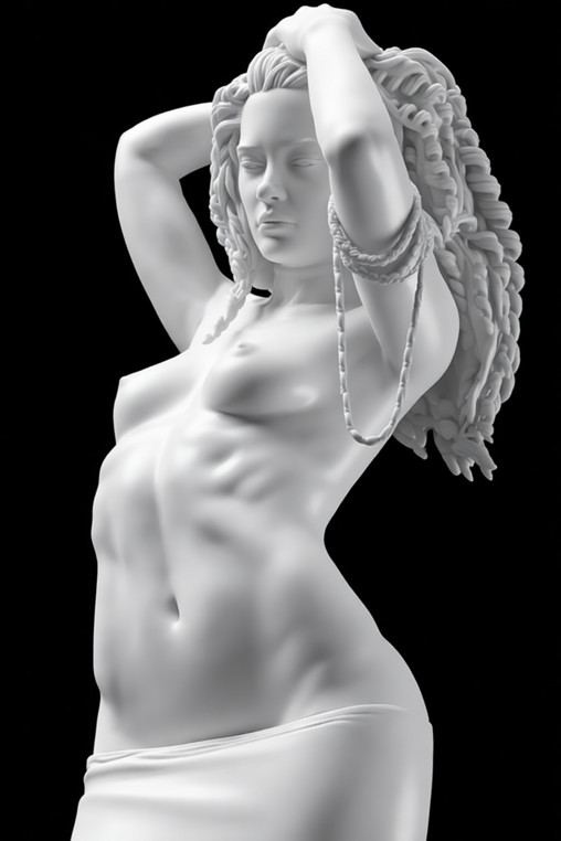 Enjoy in White: Dance of Dreams, Statue von SPACEart