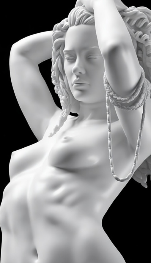 Enjoy in White: Dance of Dreams, Statue von SPACEart