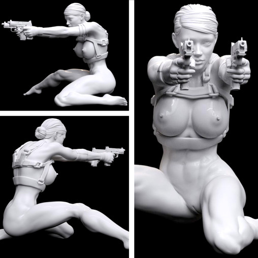 Enjoy in White: Valkyra, Statue von SPACEart