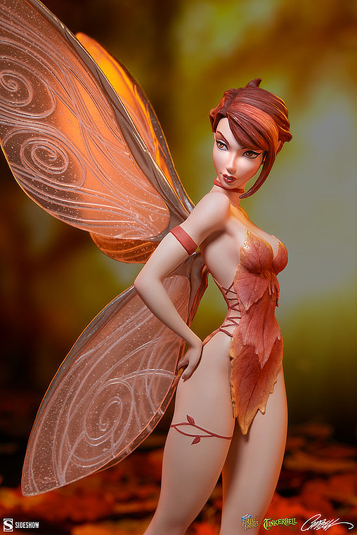 J. Scott Campbell Fairytale Fantasies Collection: Tinkerbell - Fall Variant, Statue von Sideshow