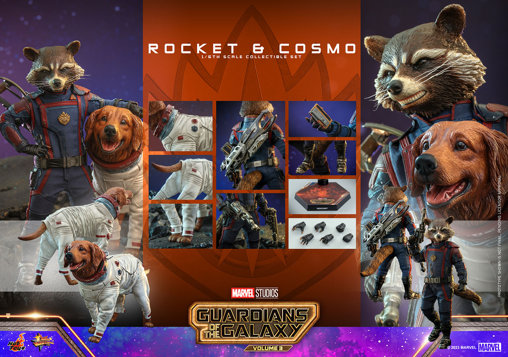 Guardians of the Galaxy 3: Rocket und Cosmo, 1/6 Figur von Hot Toys