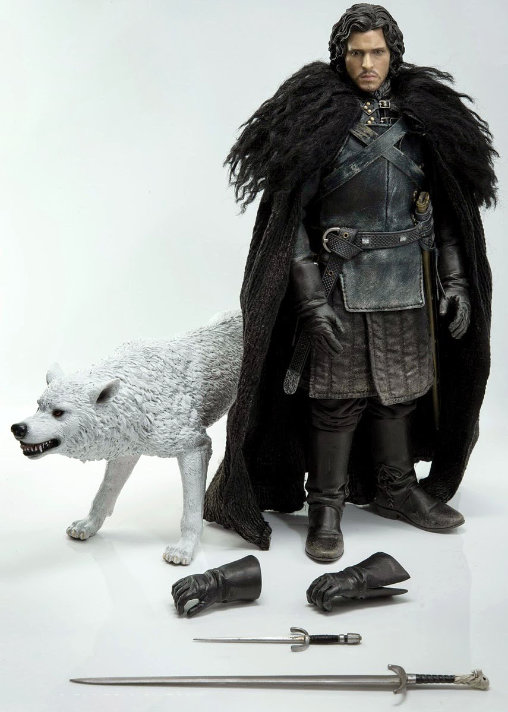 Game of Thrones: Jon Snow und Ghost, 1/6 Figur von ThreeZero