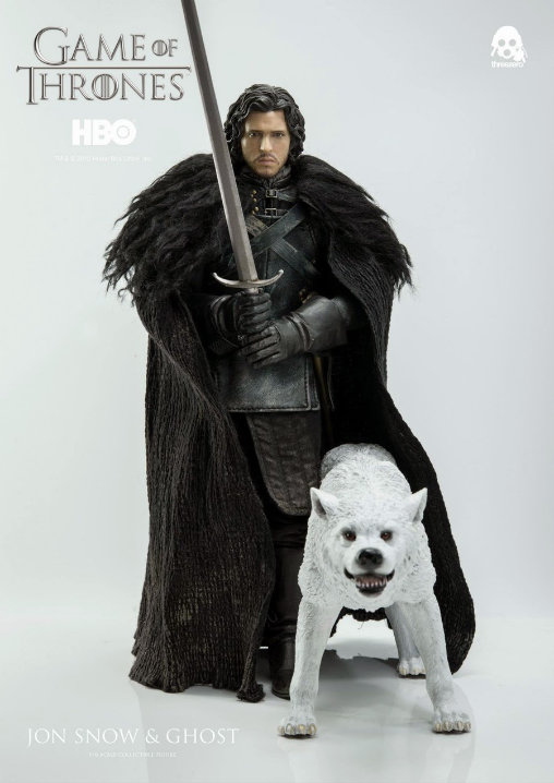 Game of Thrones: Jon Snow und Ghost, 1/6 Figur von ThreeZero