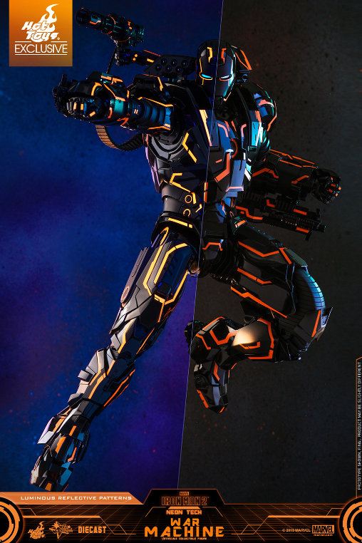 Iron Man 2: Neon Tech War Machine - DieCast, 1/6 Figur von Hot Toys