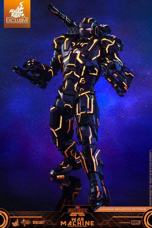 Iron Man 2: Neon Tech War Machine - DieCast, 1/6 Figur von Hot Toys