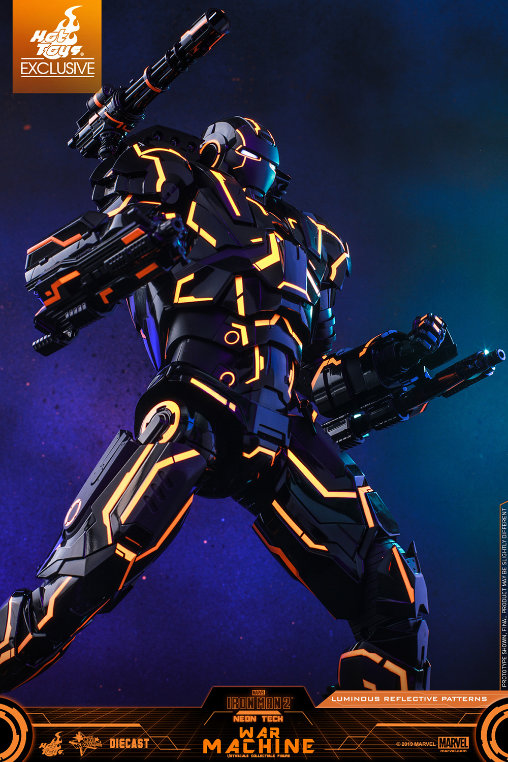 Iron Man 2: Neon Tech War Machine - DieCast, 1/6 Figur von Hot Toys