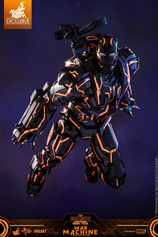 Iron Man 2: Neon Tech War Machine - DieCast, 1/6 Figur von Hot Toys
