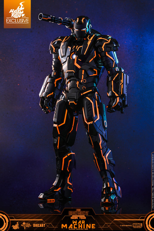 Iron Man 2: Neon Tech War Machine - DieCast, 1/6 Figur von Hot Toys