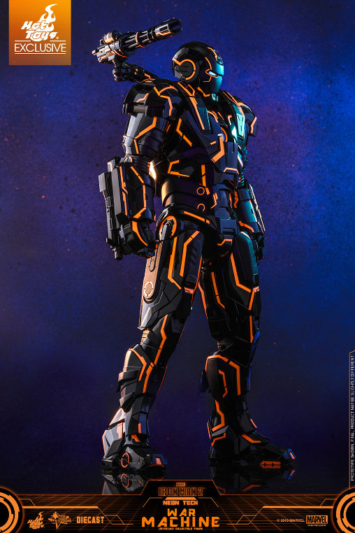 Iron Man 2: Neon Tech War Machine - DieCast, 1/6 Figur von Hot Toys