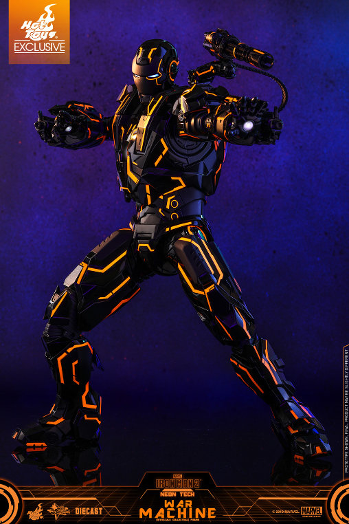 Iron Man 2: Neon Tech War Machine - DieCast, 1/6 Figur von Hot Toys