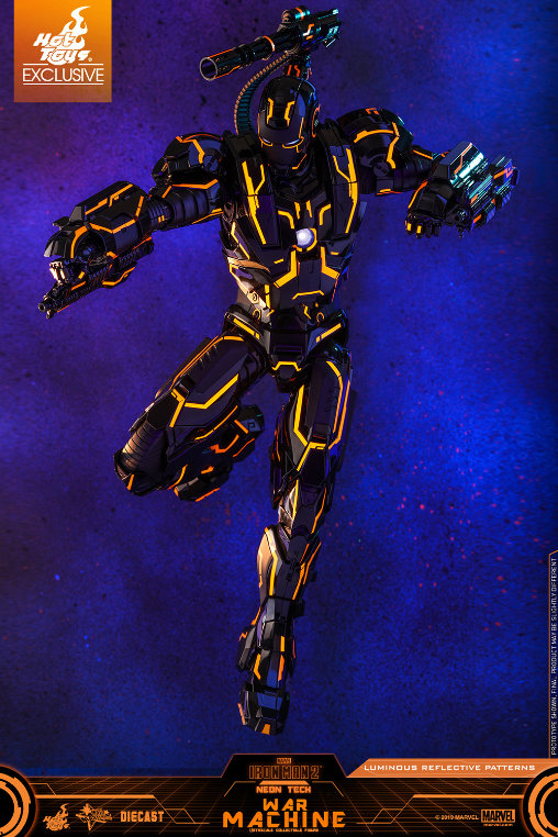 Iron Man 2: Neon Tech War Machine - DieCast, 1/6 Figur von Hot Toys