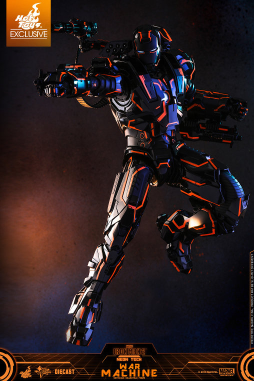 Iron Man 2: Neon Tech War Machine - DieCast, 1/6 Figur von Hot Toys