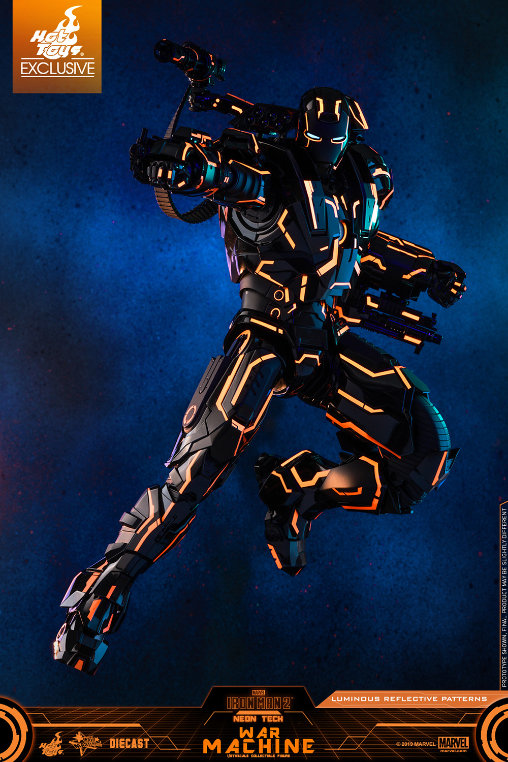 Iron Man 2: Neon Tech War Machine - DieCast, 1/6 Figur von Hot Toys