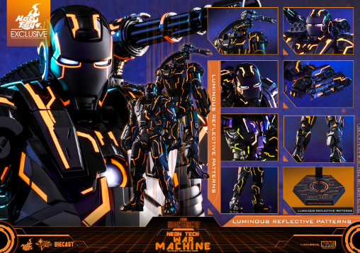 Iron Man 2: Neon Tech War Machine - DieCast, 1/6 Figur von Hot Toys