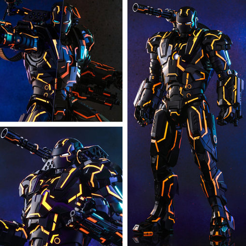 Iron Man 2: Neon Tech War Machine - DieCast, 1/6 Figur
