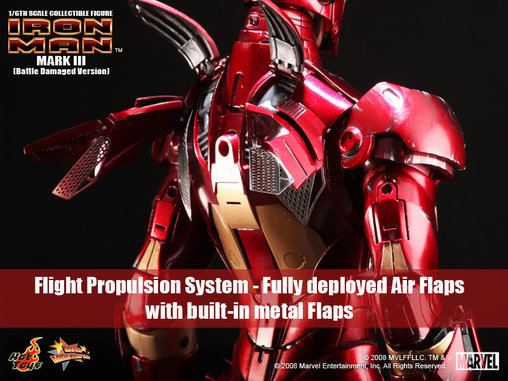 Iron Man 1: Iron Man Mark III - Battle Damaged, 1/6 Figur von Hot Toys