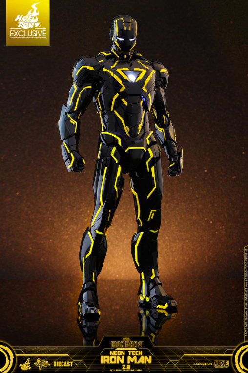 Iron Man 2: Neon Tech Iron Man 2.0 - DieCast, 1/6 Figur von Hot Toys
