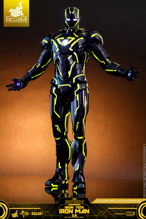 Iron Man 2: Neon Tech Iron Man 2.0 - DieCast, 1/6 Figur von Hot Toys