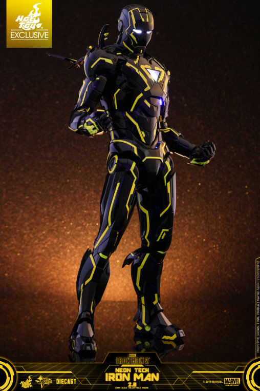 Iron Man 2: Neon Tech Iron Man 2.0 - DieCast, 1/6 Figur von Hot Toys