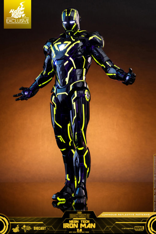 Iron Man 2: Neon Tech Iron Man 2.0 - DieCast, 1/6 Figur von Hot Toys