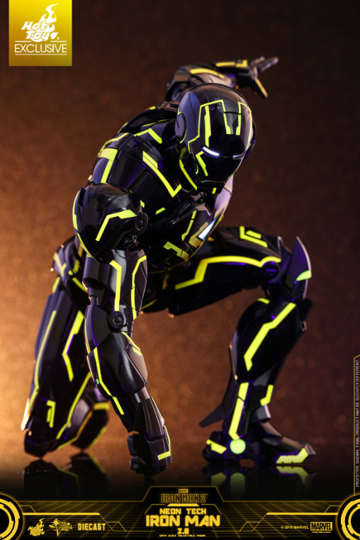 Iron Man 2: Neon Tech Iron Man 2.0 - DieCast, 1/6 Figur von Hot Toys