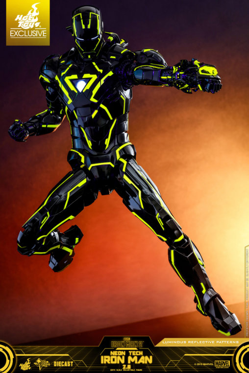 Iron Man 2: Neon Tech Iron Man 2.0 - DieCast, 1/6 Figur von Hot Toys
