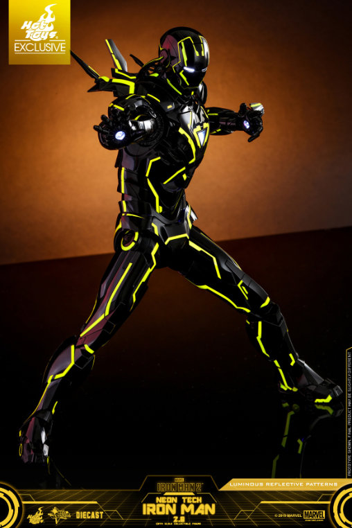 Iron Man 2: Neon Tech Iron Man 2.0 - DieCast, 1/6 Figur von Hot Toys