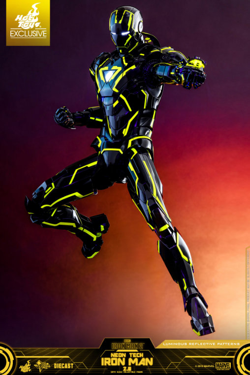 Iron Man 2: Neon Tech Iron Man 2.0 - DieCast, 1/6 Figur von Hot Toys