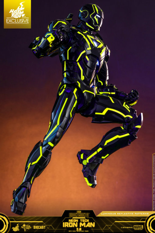 Iron Man 2: Neon Tech Iron Man 2.0 - DieCast, 1/6 Figur von Hot Toys