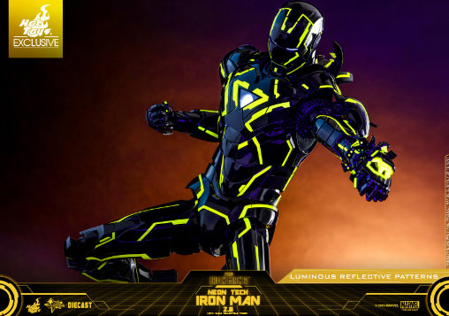 Iron Man 2: Neon Tech Iron Man 2.0 - DieCast, 1/6 Figur von Hot Toys