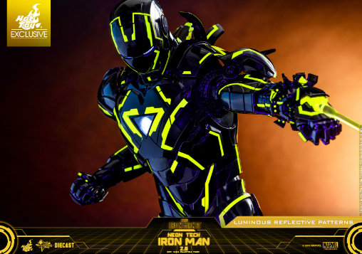 Iron Man 2: Neon Tech Iron Man 2.0 - DieCast, 1/6 Figur von Hot Toys