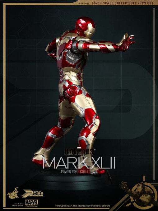 Iron Man 3: Iron Man Mark XLII - Power Pose, 1/6 Figur von Hot Toys