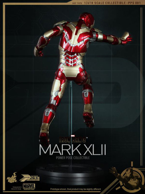 Iron Man 3: Iron Man Mark XLII - Power Pose, 1/6 Figur von Hot Toys