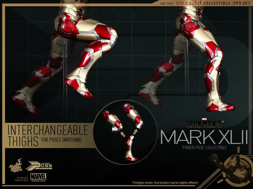 Iron Man 3: Iron Man Mark XLII - Power Pose, 1/6 Figur von Hot Toys